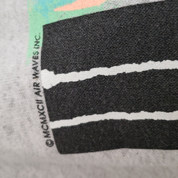 1992 Air Waves Cropped Aerobics Sweatshirt Size OS USA - Picture 3 of 11